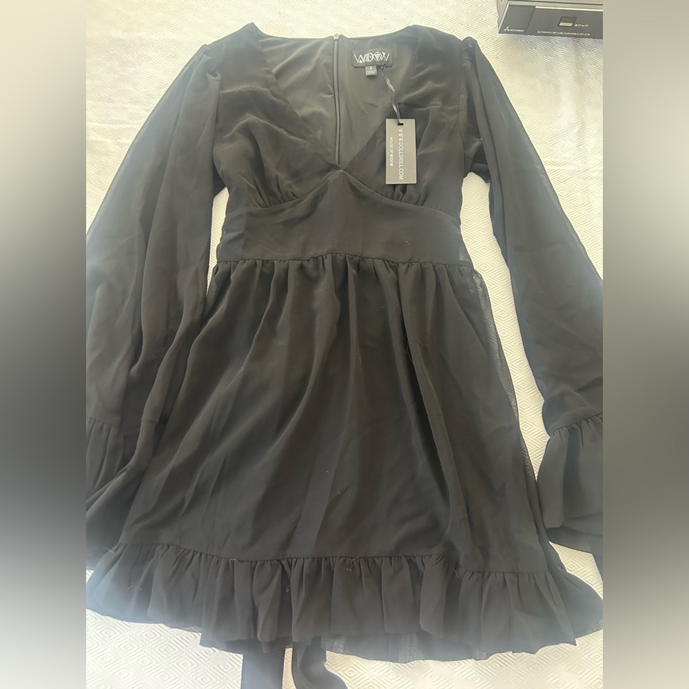 Dolls Kill Widow long sleeve ruffle dress